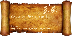 Zoltner Györgyi névjegykártya