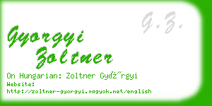 gyorgyi zoltner business card